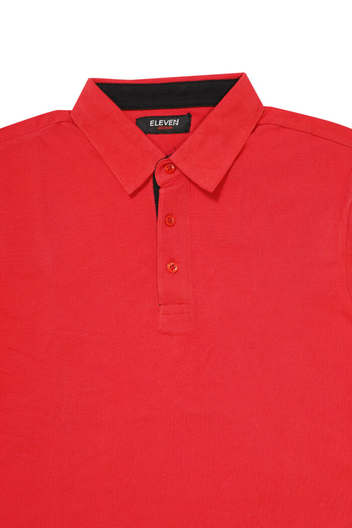 Bright Red Polo Shirt - Image 3
