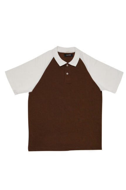 Coffee And White Polo Shirt