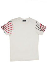 White T-Shirts With check half Sleeves